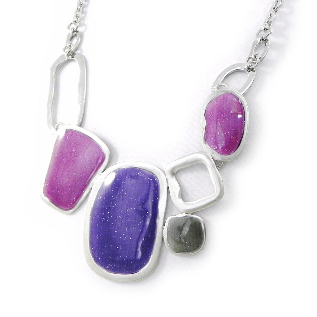 NOA [H9057] - Collier Créateur 'Coloriage' violet