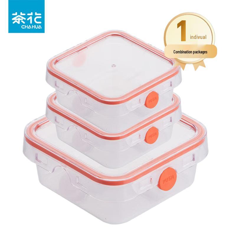 Tea Rose Square Plastic Food Storage Container Set
