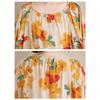 DIMANAF 2025 Summer Plus Size Dress Women Casual Vintage Floral Dress Basic Printing Long Beach Elegant Loose Dress