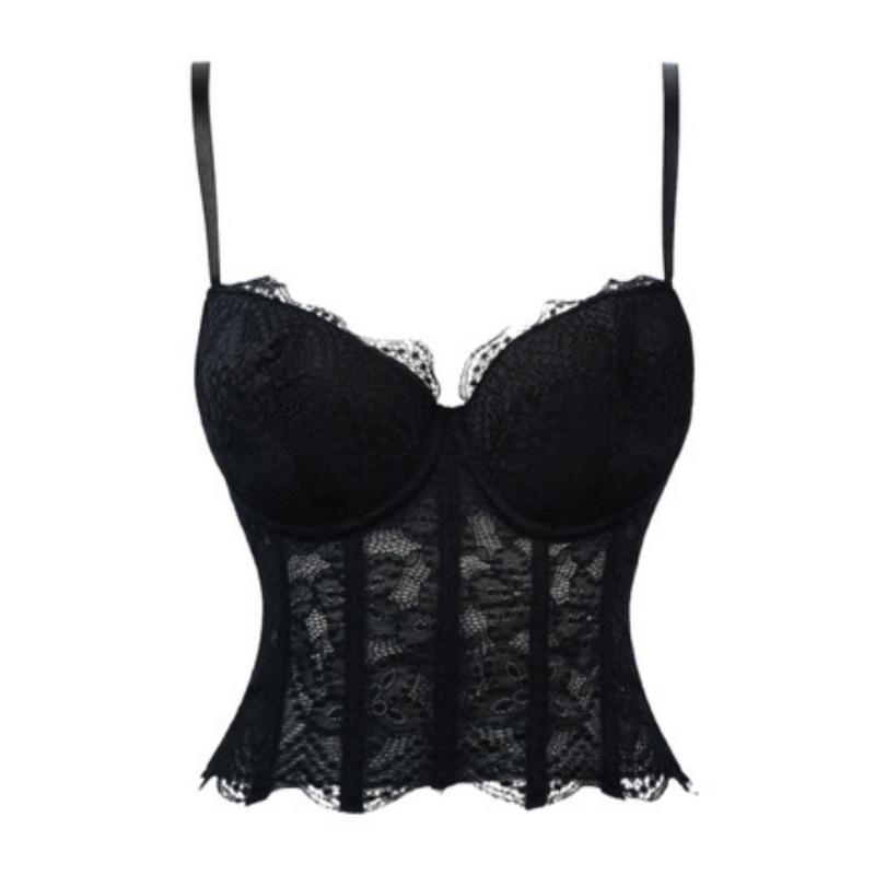 Weißes Netz-Spitzen-Doppelträger-Formbody mit Cups für Damen zur Bauchkontrolle