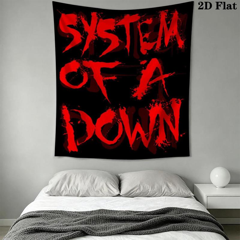 system of a down Wall Tapestry Aesthetic Wall Hanging Printed Fabric Blanket Decorative Tapestries for Bedroom Living Room Home Decor