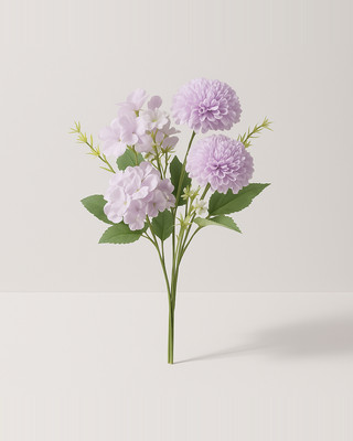 Simulovaná pěticípá kombinovaná kytice: Umělá malá kytice na svatbu a domácí výzdobu – falešné hedvábné květiny