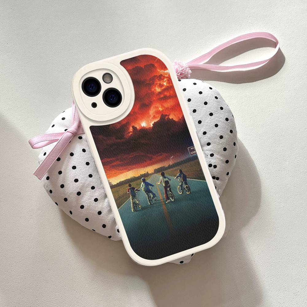 Hot S-Stranger T-Things Leather Phone Case For IPhone 15 14 13 Pro Max 12 11 16 Plus Phone Cover
