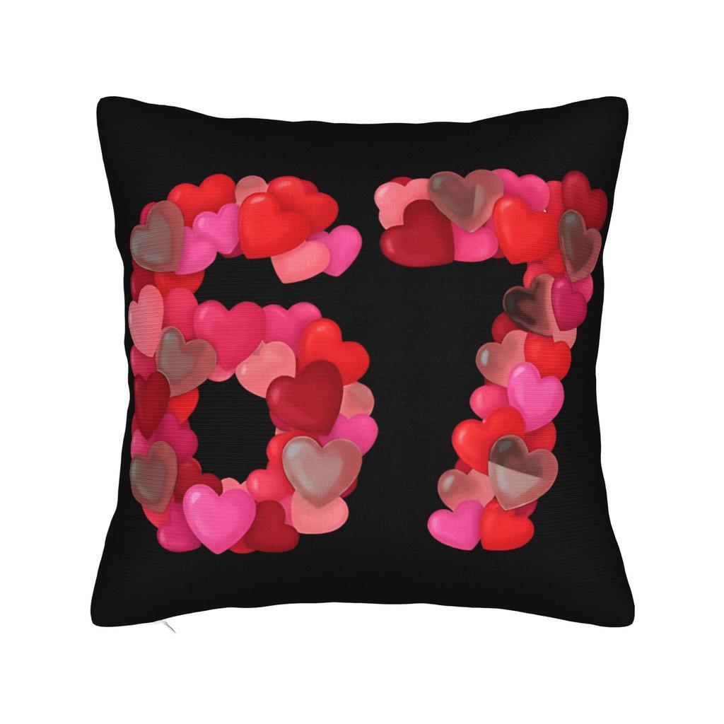 Valentine'S Day 6 7 Meme Pillow Cover Fashion Pillow Case For Chair Sofa Home Decor Print Pillowcases Gift