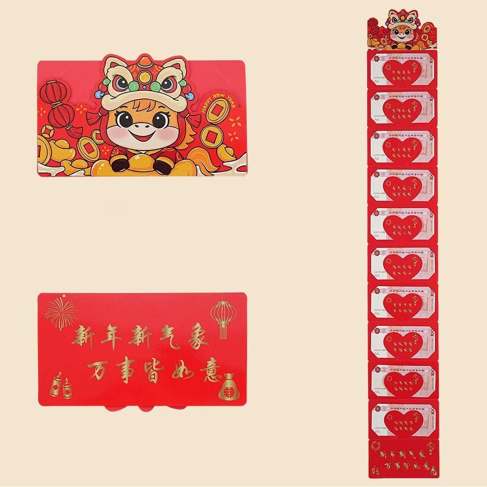 Bless Pocket Folding Lucky Red Envelopes Paper Chinese Style Hongbao Traditional Cash Envelopes Birthday