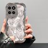 Suitable for Xiaomi 14/13pro Mobile Phone Case Redmi K70/60/50 Feather Yarn Butterfly Chain 12/11 Silver Plated Women