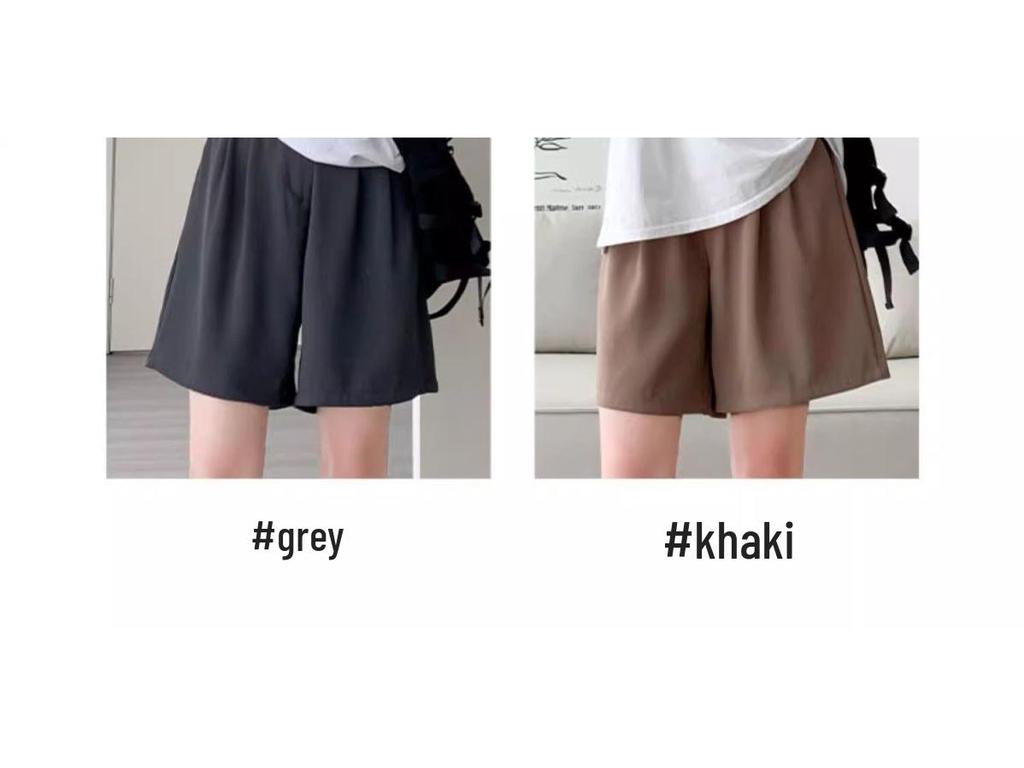 Women's High-Waisted A-Line Ice Silk Bermuda Shorts