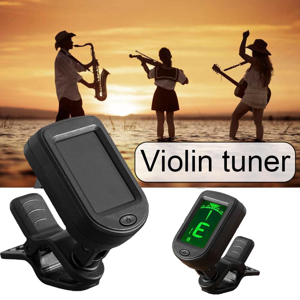 Electronic Clip-On Digital Guitar Tuner LCD Screen for Violin Bass Ukulele Chromatic Tuning Modes Bass Instruments Accessor T2Y5