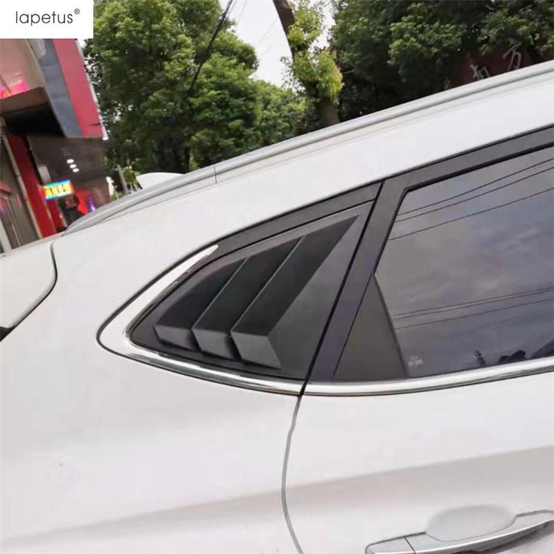 Rear Window Shutter Louver Side Vent Sunshade Panel Cover Trim For Hyundai Tucson 2016 -  Carbon Fiber / Black Accessories