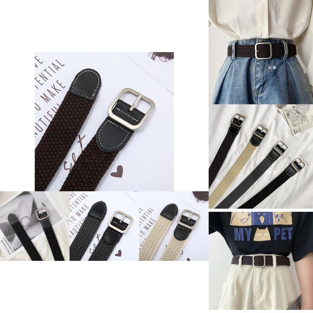 Stylish Canvas Belt For Men And Women With Unique Braided Design And No Hole Feature