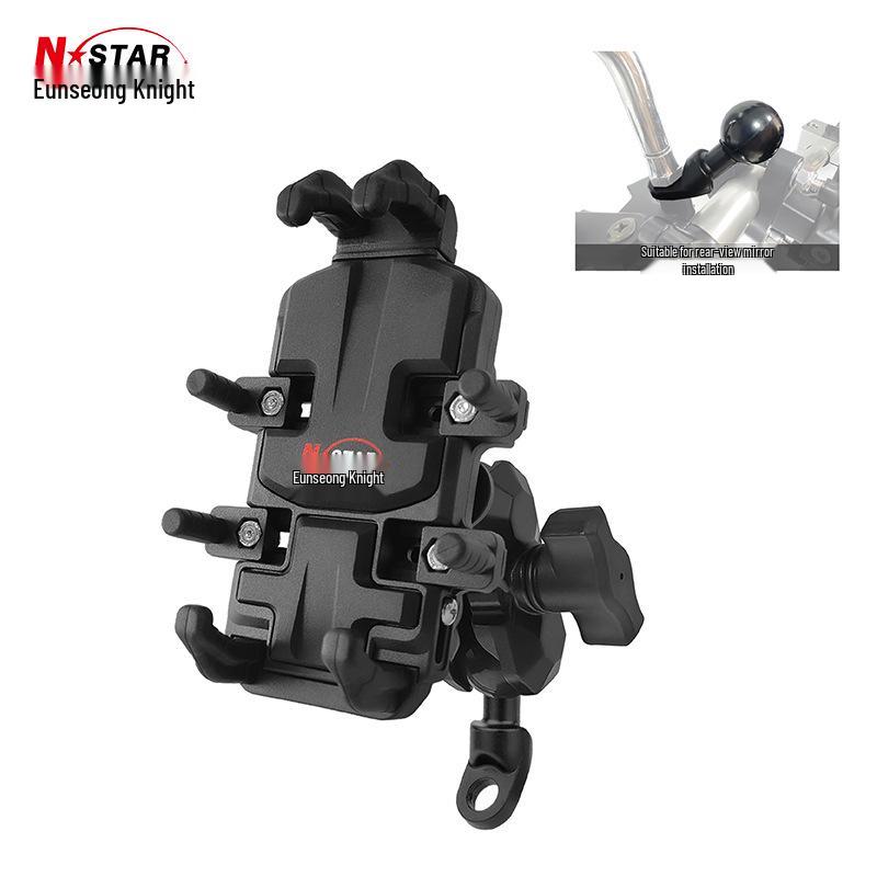Enxing Knight Shock-Absorbing Motorcycle Phone Holder with Wireless Charging - Popular and Available.