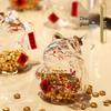 High Borosilicate Glass Lucky Cat Gold Bean Storage Container - Festival Gift