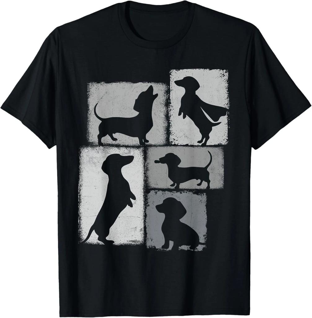 Funny Weenie Vintage Collage Dachshund Dad Mom God Lover Gift Unisex T-Shirt