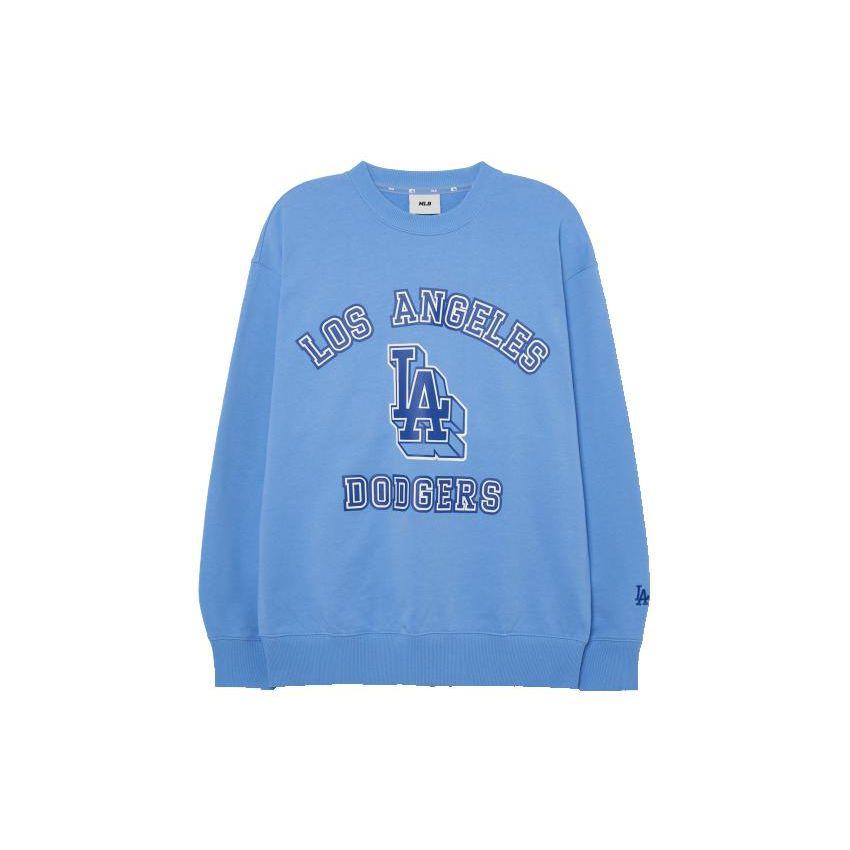 MLB Los Angeles Dodgers Buchstabenmuster Aufdruck Pullover Sweatshirt Unisex Sweatshirt Hellblau 3AMTV0131-07CBL S gray