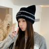 Cute Cat Ear Plush Hat Women's Autumn and Winter Thickened Warm Ear Protective Wool Hat