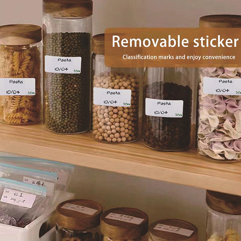 500Pcs Can Write Label Stickers Food Classification Labels Adhesive Paper Home Office Gift Stickers