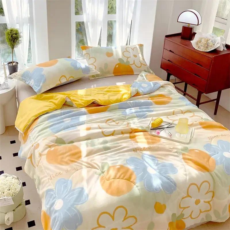 Smooth Air Conditioning Comfortable And Lightweight Summer Quilt Cover Set Soft Brushed Microfiber Duvet Cover Bedding Set