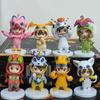 Bandai 8pcs/set 10cm Digimon Digital Monsters Cosplay PVC Action Figures Set Cute Collectible Model Toys for Kids