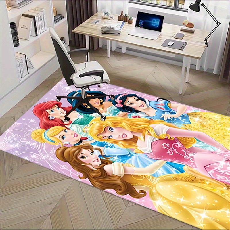 Office Carpet, Under Chair Rug, Gift for Home Decor, Disney Princess Collection, Sparkling Stars Background, Perfect for Room or Pla