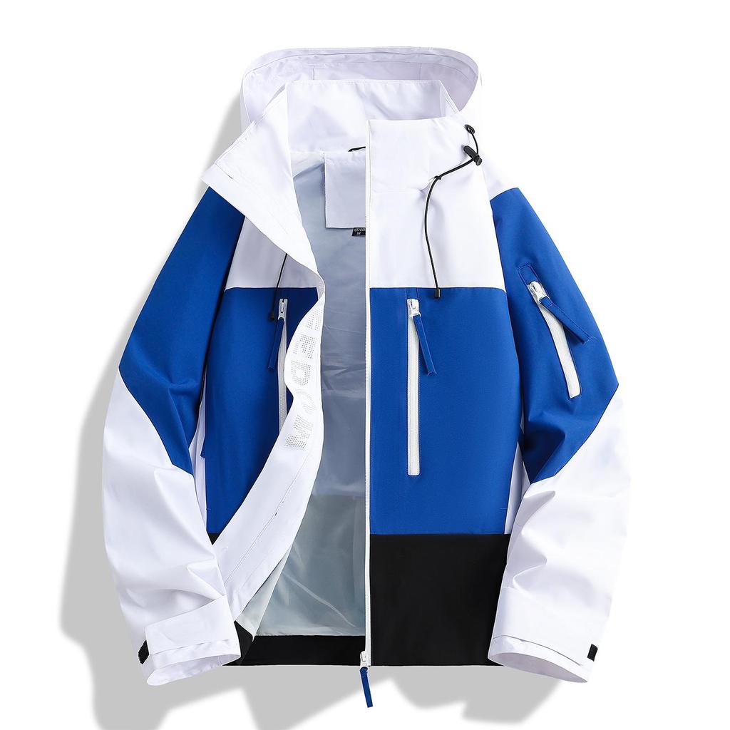 New Women's Windproof Waterproof Hooded Jacket for Mountaineering - Breathable, Wear-Resistant, and Loose-Fit 