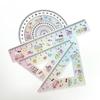 Korean Style Gray Star Cat Pencil Case with Transparent Window and Large Capacity