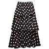Moda Primavera ed Estate Rete Rossa Chiffon Pois Gonna Stile Occidentale Molto Fatata Vita Alta Piccola Gonna a Torta