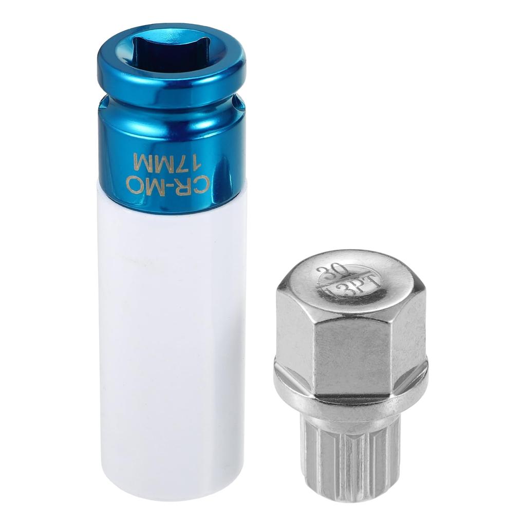 ABSOPRO Wheel Screw Lock Nut Kit with Socket Removal Key Socket Kit for BMW MW 30/13PT Protector, Anti-Theft