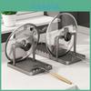 Kitchen Cookware Lid And Utensil Organizer With Aluminum Alloy Surface Mount For Countertop Use