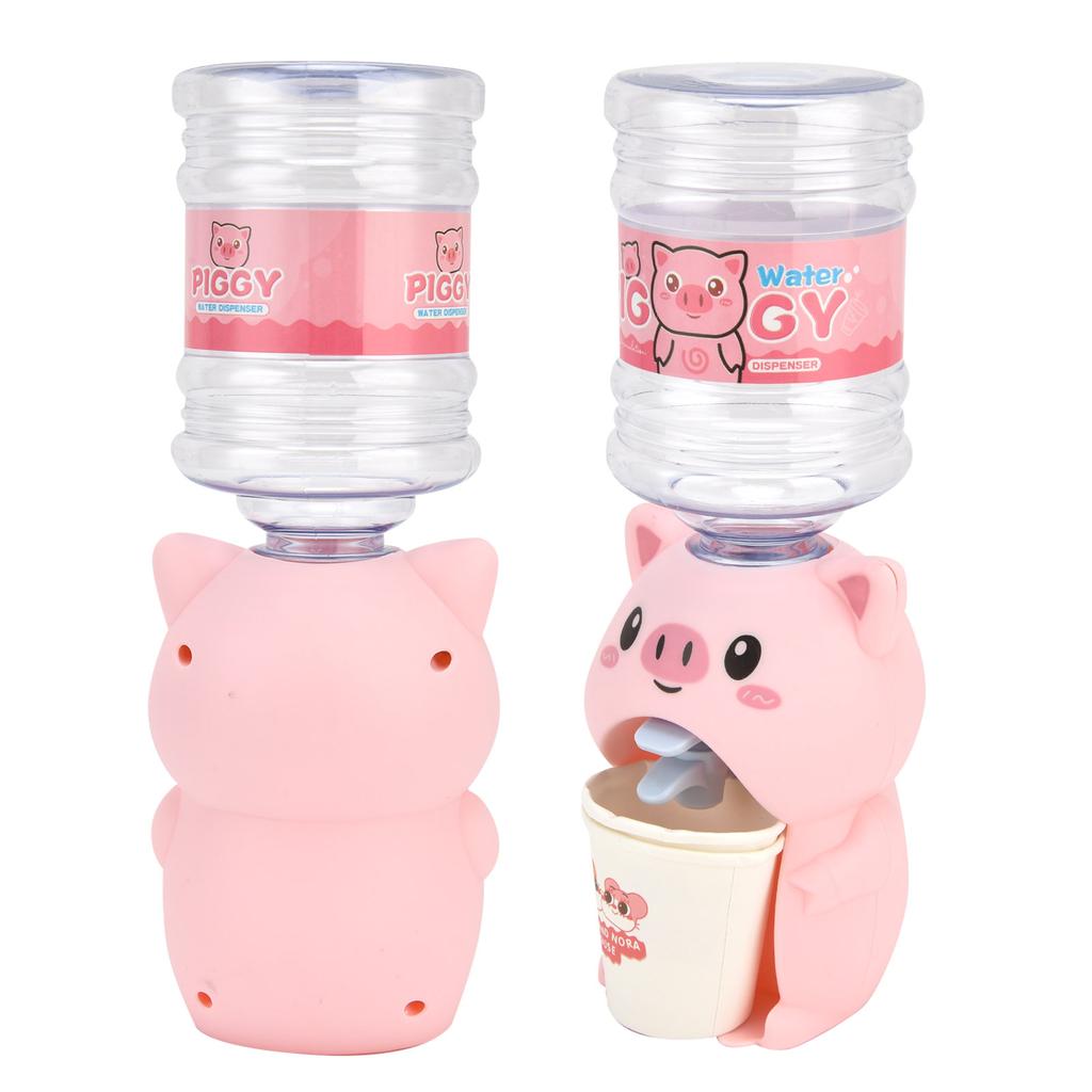 Mini Water Dispenser Cute Simulation Cartoon Kitchen Toy for Children Home KitchenPink Pig