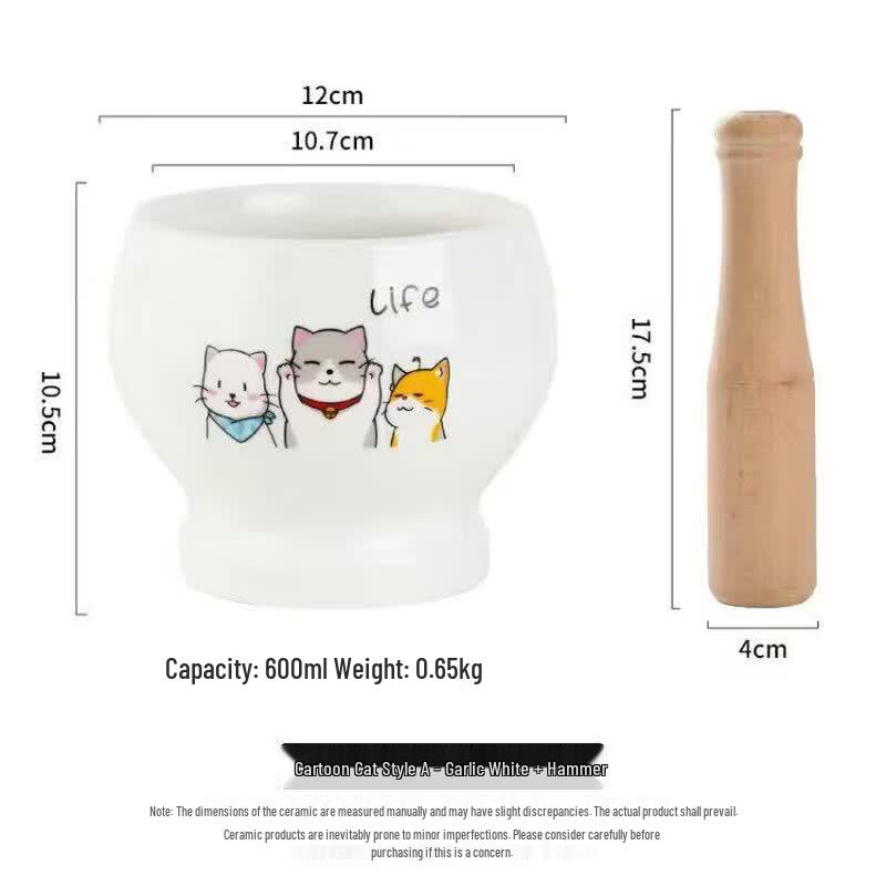 Traditional Ceramic Mortar and Pestle