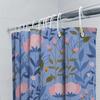 Modern Floral Shower Curtain Soft Pink Blue Leaves Pattern For Bathroom Decor Waterproof Fabric Bath Mat Set (180X180Cm) [Aliexp