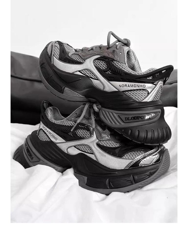Tan Jianci Skorpion Dad Shoes: Trendige schwarze Sportschuhe mit dicker Sohle für Männer & Frauen 2025