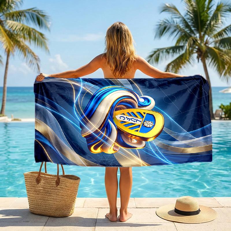 Leeds United Fußball Strandtuch Weiches Mikrofaser Sommerhandtuch Schnelltrocknendes Saugfähiges Handtuch für Strand Schwimmbad Reisen