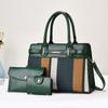 2026 Women's Shoulder Messenger Bag Three-piece Set Contrasting Color Summer Versatile Portable Fashion New Women's Big Bag