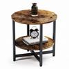 ZXD Side Table, Coffee Table, Bedside Table, Living Room Side Table, Sofa Side Table, Foldable, 33cm (W) X 33cm (D) X 40cm (H), Vintage