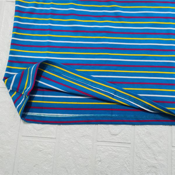 Women's Long-sleeved Cotton Polo Collar Long-sleeved T-shirt Striped Stretch Repair Bottoming Shirt