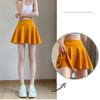 Summer Basic Skirts Women Shorts Mini Elastic Pleated Skirts High Waist Bubble Sun Skirts School Girl Uniform Lined Safety Pants