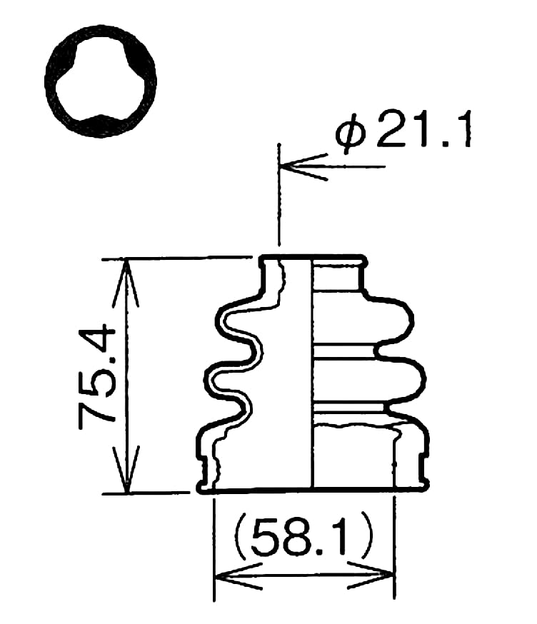 Tokushige BAC-KA07R Spease Drive Shaft Boots