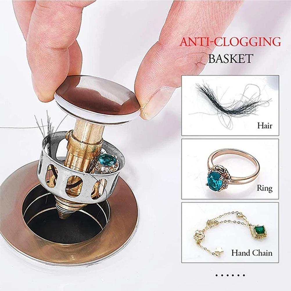 Universal Sink Drain Filter Stopper for Kitchen Bathroom Basin Pop up Drain Strainer