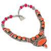 18" Tibetan Necklace Natural Coral Pendant Nepali Tribal Statement Gift NN 797