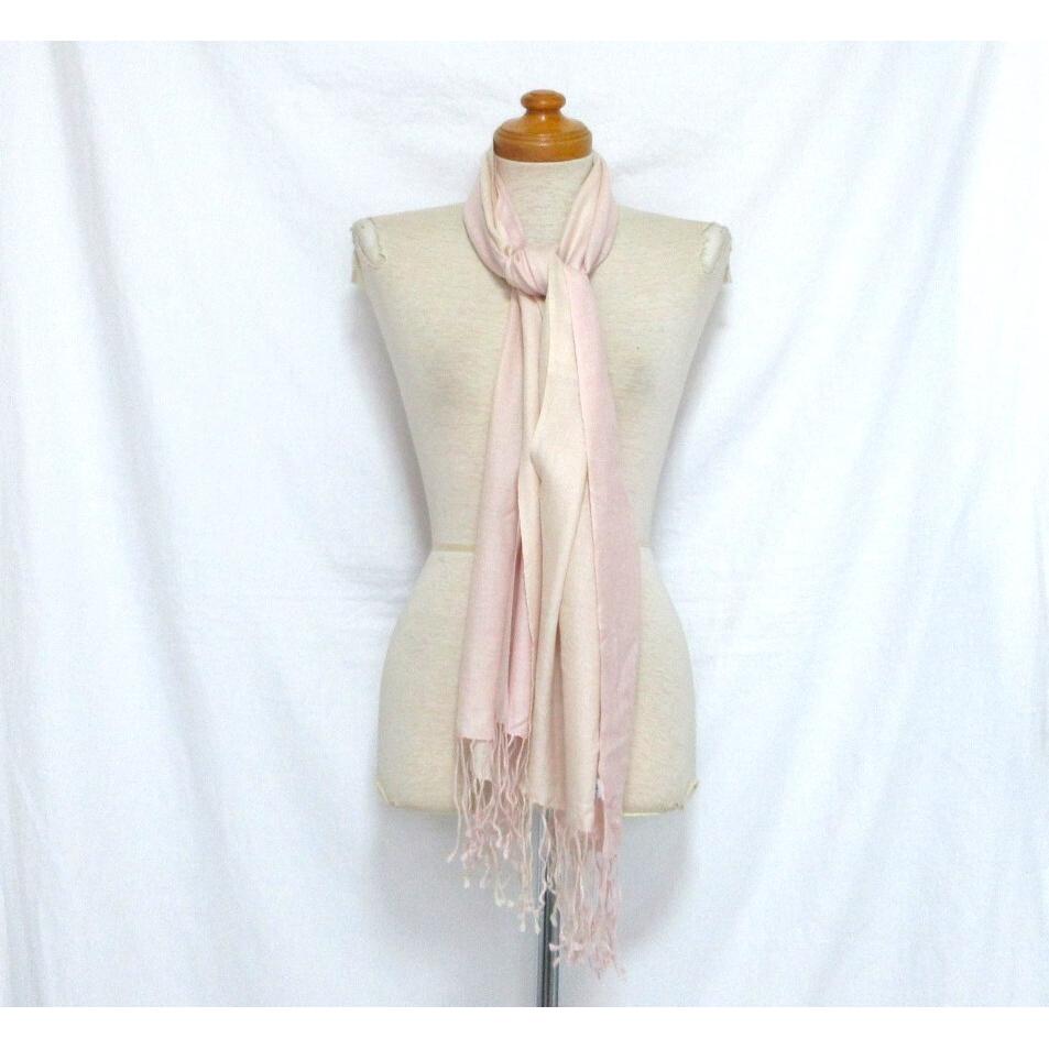 Used Shipping Included COURO COMPANY Pink Gradient Cashmere Silk Large Stole (Cashmere Silk Wrap Shawl Muffler)