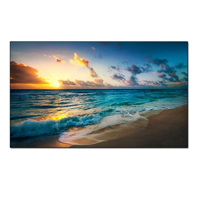 Sonnenaufgang, Meereslandschaft, Strand, Leinwandgemälde, moderne Poster und Drucke, Cuadros, Wandkunst, Bilder, Wohnzimmer, Heimdekoration, ohne Rahmen, ohne Rahmen