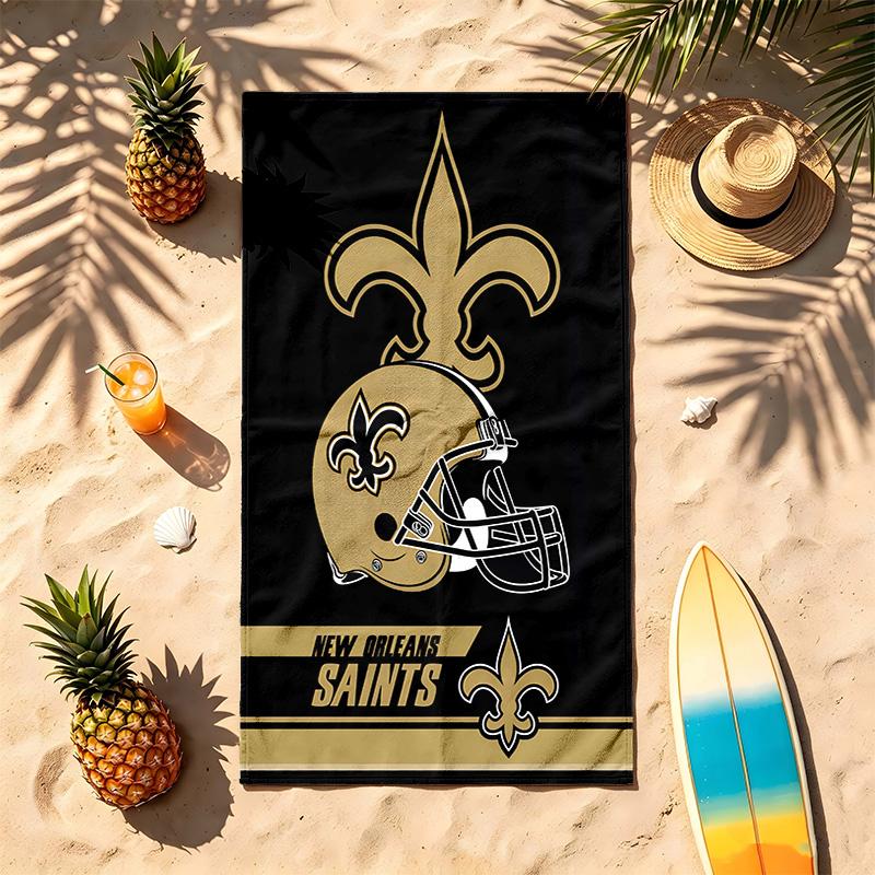 New Orleans Saints (19) Theme Beach Towel Sand Resistant Soft And Comfortable Suitable For The Pool Camping Yoga And Diving A Travel