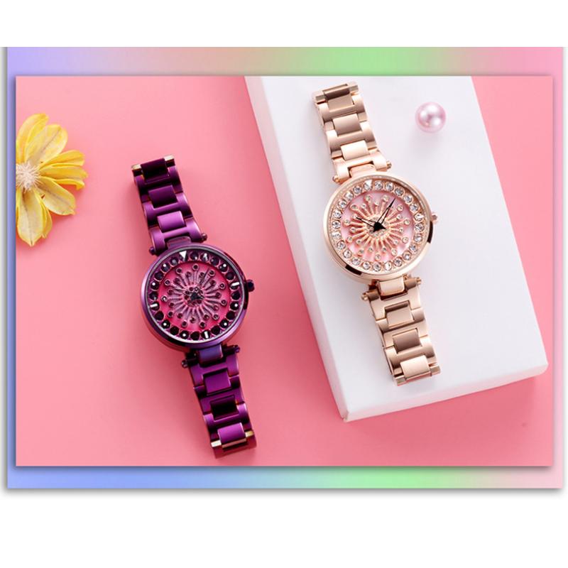 SANDA Luxus Damen Armbanduhren Mode Elegante Damenuhr Edelstahl Wasserdicht Weibliche Sternenhimmel Armbanduhr Damengeschenk