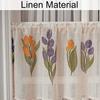 Linen Drape Printed Short Curtain Living Room Simple Style Decoration Cabinet Dust-proof Cover Curtain No Need To Drill Holes