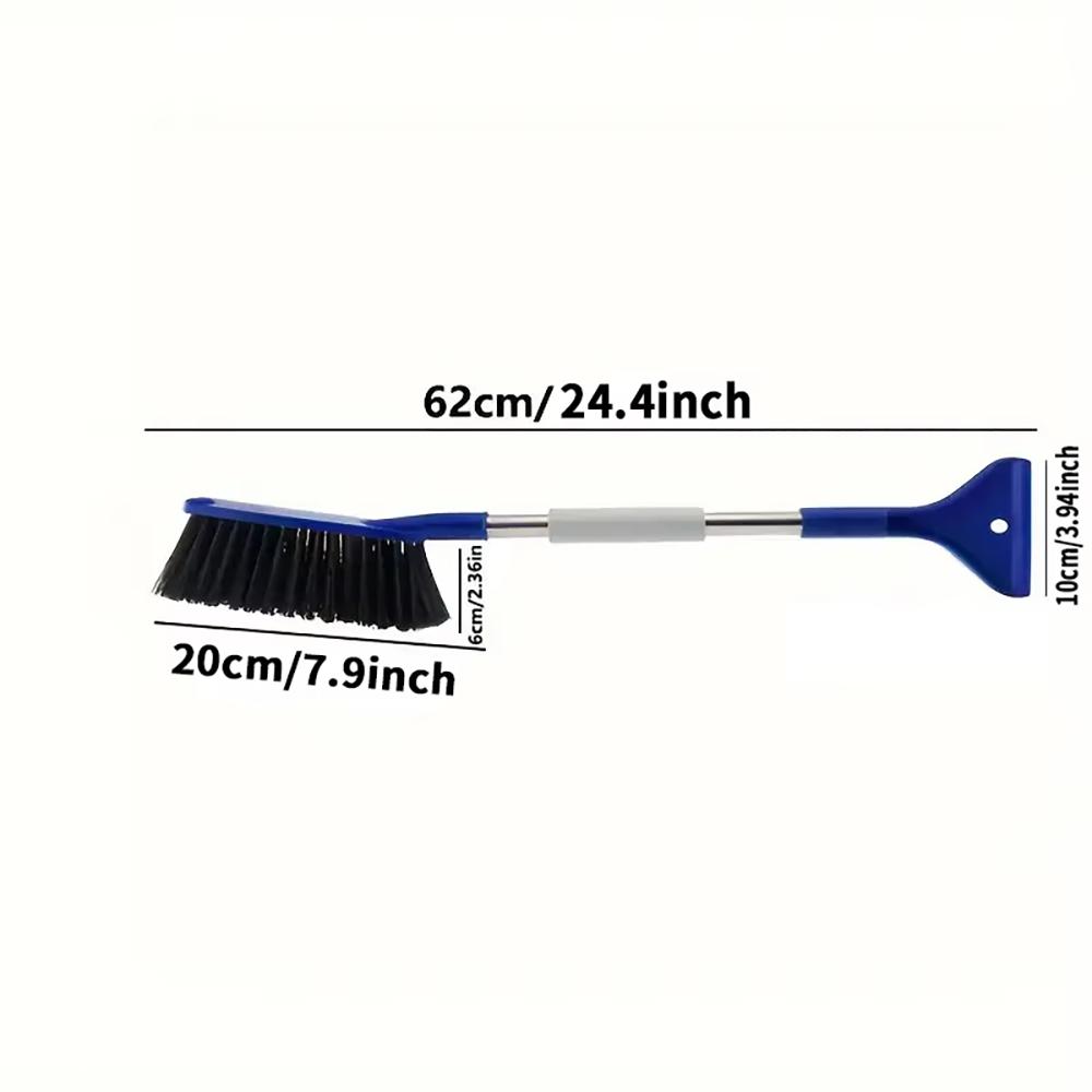 2-in-1 Brush Scrape Dual Purpose Garden Car Detachable Snow Shovel Windshield Window Cleaning & Scraping Tool Winter De-Icing Broom Accessories