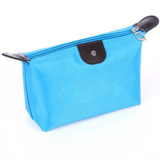 

Korean Style Candy Color Dumpling Cosmetic Bag – Foldable, Waterproof Makeup Wash Bag, Logo Customizable N/A небо синє кольору