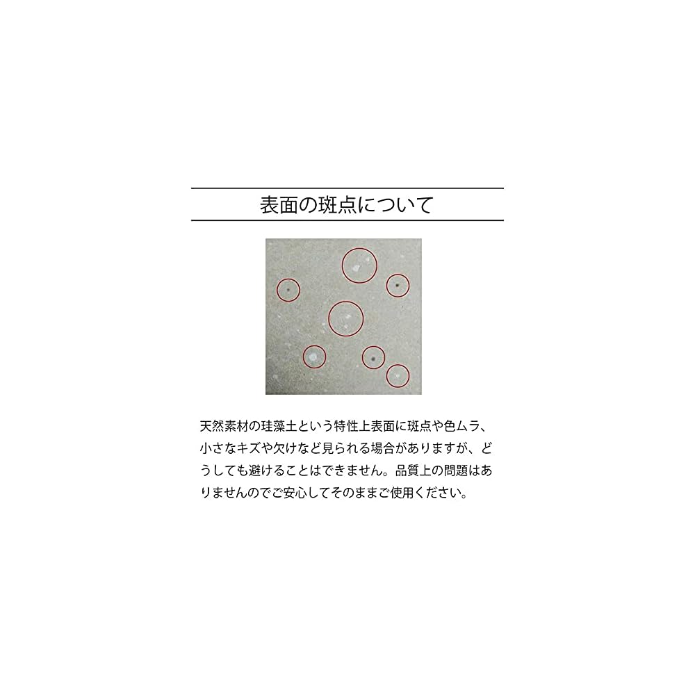 Tosle Diatomaceous Earth Mat Mini - Kitchen, Bathroom, Dish, Shoe, Draining Tray, Plate - Wakkanai