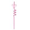 8pcs Colorful Sparkle Pink Bow Straws Shimmer Effect Sparkle Straws  Birthday Parties