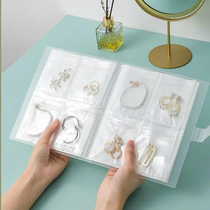 Earring Ring Ring Anti-oxidation Bag Necklace Dust-proof Jewelry Storage Book Transparent Storage Bag Sealed Bag